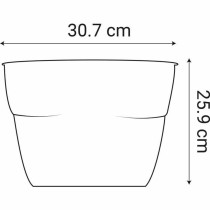 Blumentopf EDA grün Ø 30 cm Kunststoff Oval Moderne