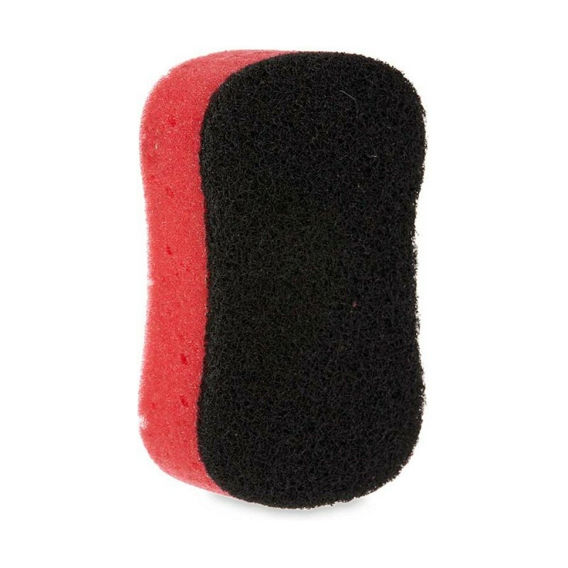 Scourer Black Red Foam Abrasive fibre 7,3 x 4 x 12,3 cm (40 Units)