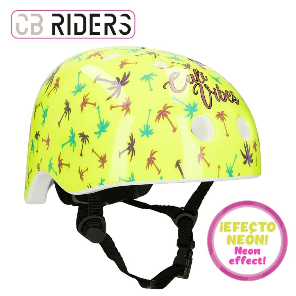 Casque de Cyclisme pour Enfants Colorbaby Neon Cali Vibes Jaune (4 Unités)