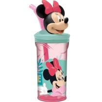 Verre avec Paille Minnie Mouse CZ11337 Rose 360 ml 3D