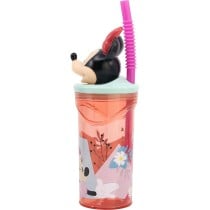 Verre avec Paille Minnie Mouse CZ11337 Rose 360 ml 3D