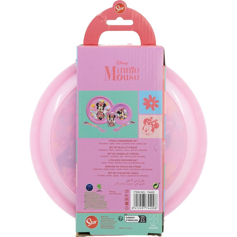 Ensemble Vaisselle pour Enfants Minnie Mouse CZ11312 Rose 5 Pièces