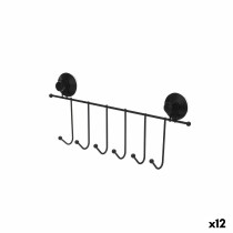 Door Coat Rack Berilo CN-W6753-4P Black Steel ABS 39 x 16 x 4,9 cm (12 Units)