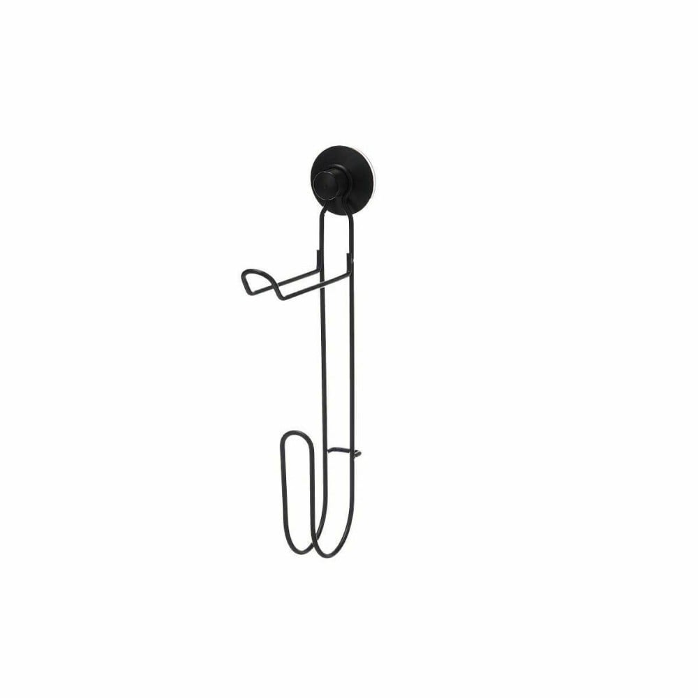 Toilet Roll Holder Berilo CN-W7741-15P Black Steel ABS 3 x 32 x 15 cm Double (12 Units)