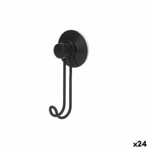 Hook for hanging up Berilo W3100-1P Black Steel ABS 6 x 13 x 4 cm (24 Units)