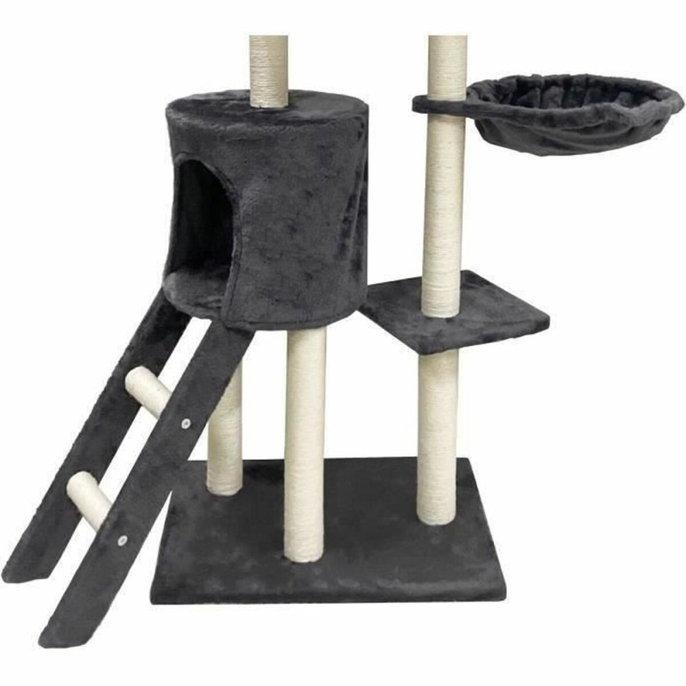 Scratching Post for Cats Jipsy Dark Grey Plush Wood (1 Unit)