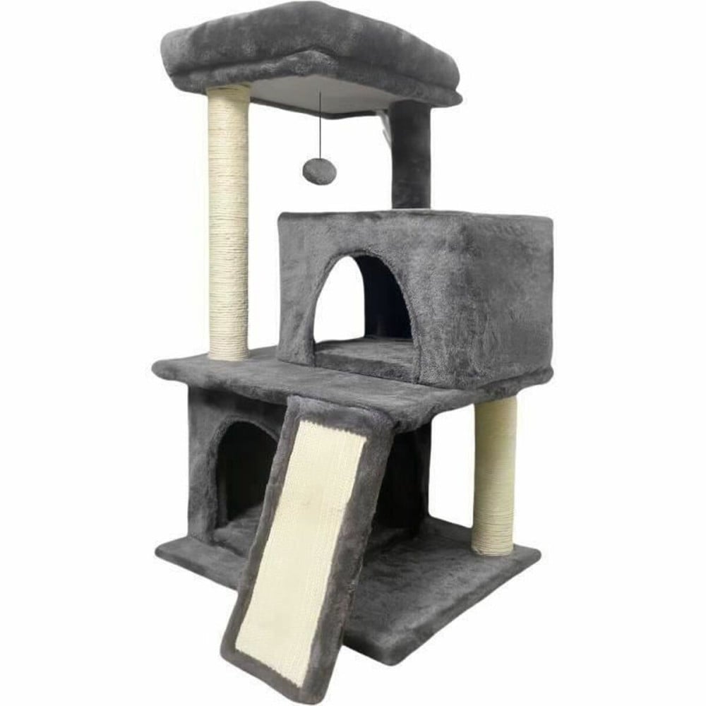 Scratching Post for Cats FLOPI Dark Grey Plush Wood (1 Unit)