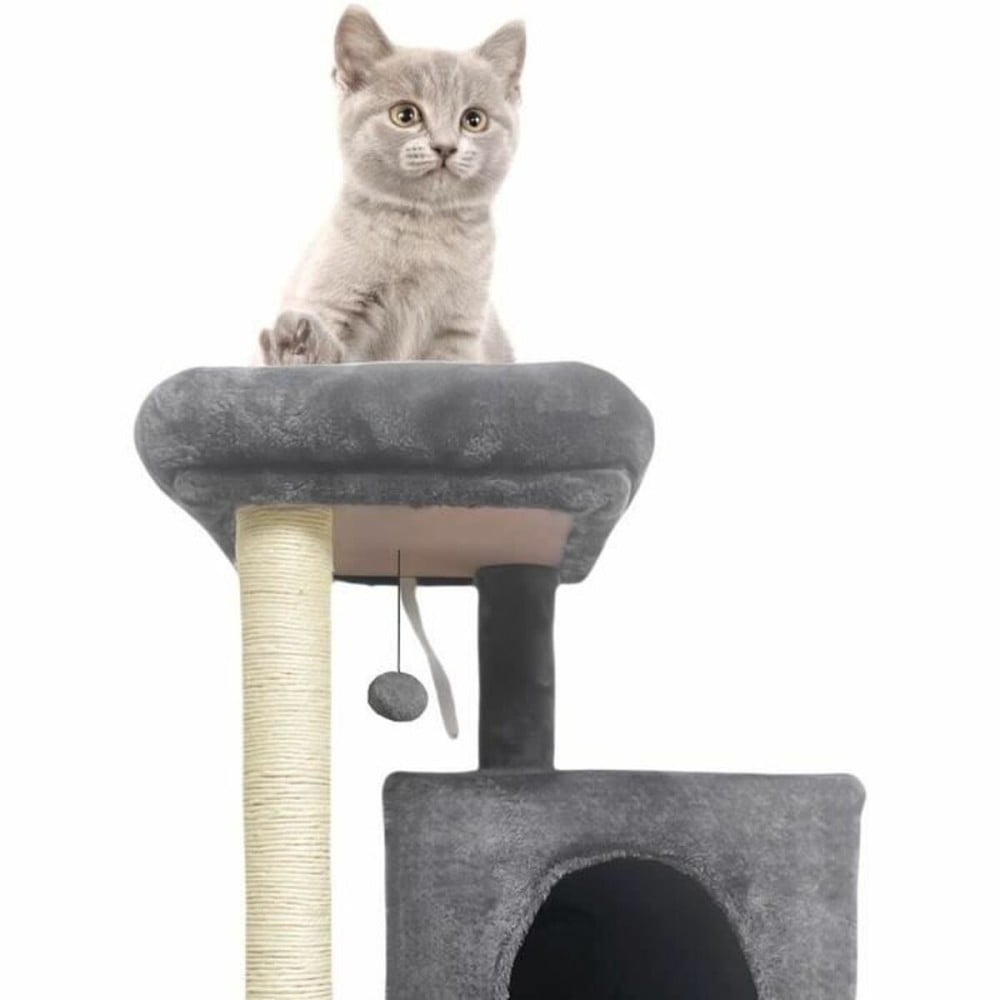 Scratching Post for Cats FLOPI Dark Grey Plush Wood (1 Unit)