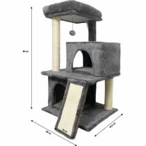 Scratching Post for Cats FLOPI Dark Grey Plush Wood (1 Unit)