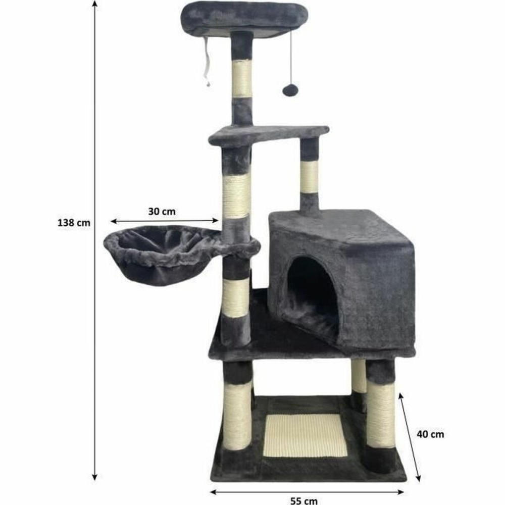 Kratzbaum für Katzen SWIFTY Dark Grau Sisal