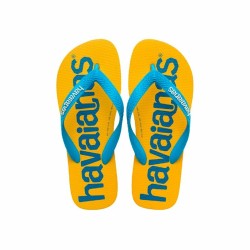 Tongs pour Femmes Havaianas Top Logomania Bleu Jaune