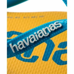 Tongs pour Femmes Havaianas Top Logomania Bleu Jaune