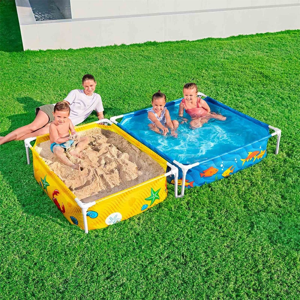 Bestway Kinder-Hartplastikpool mit Sandkasten 213x122x30,5 cm +2 Jahre Garten 00561