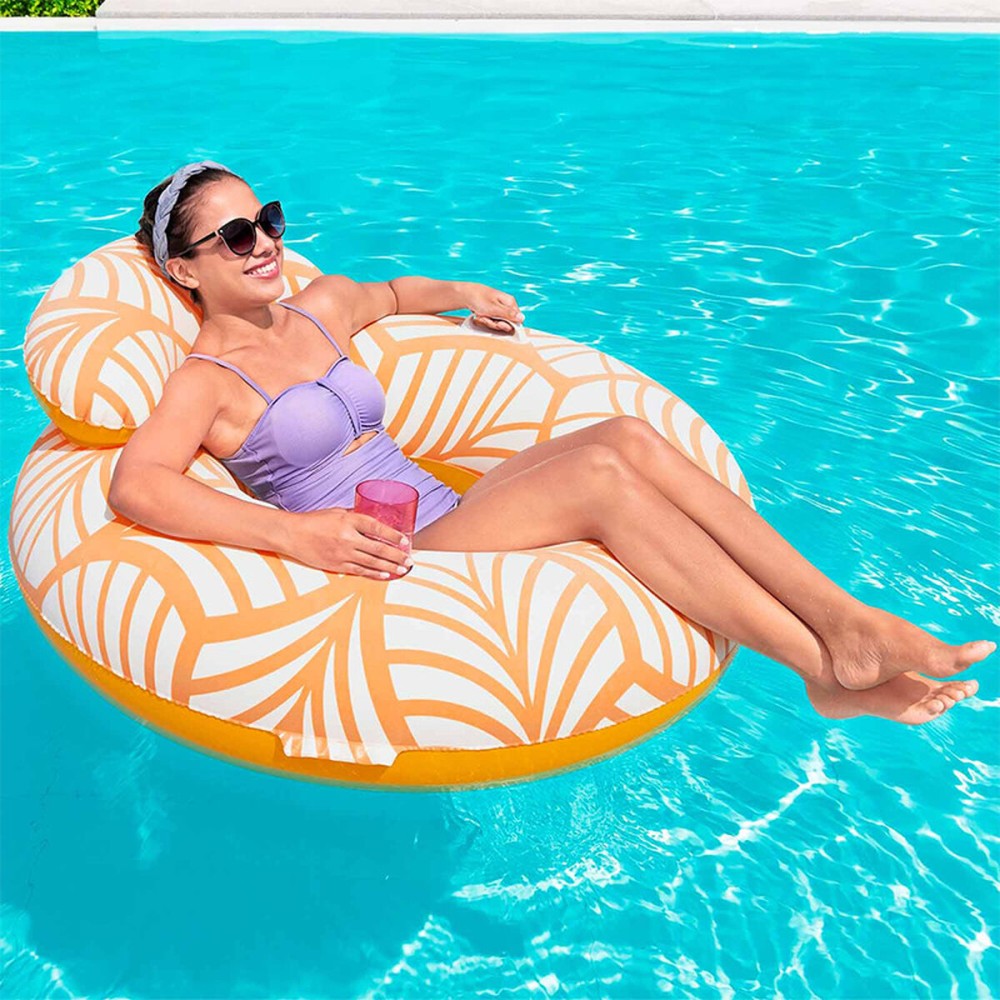 Bestway Fauteuil Gonflable Confort Deluxe avec Dossier et Poignées 118x117 cm Plage et Piscine 43643