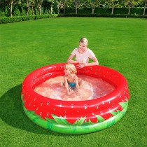 Bestway Piscine Gonflable Enfant 3 Anneaux Fraise 168x38 cm +2 Ans Jardin 51145