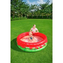 Bestway Piscine Gonflable Enfant 3 Anneaux Fraise 168x38 cm +2 Ans Jardin 51145