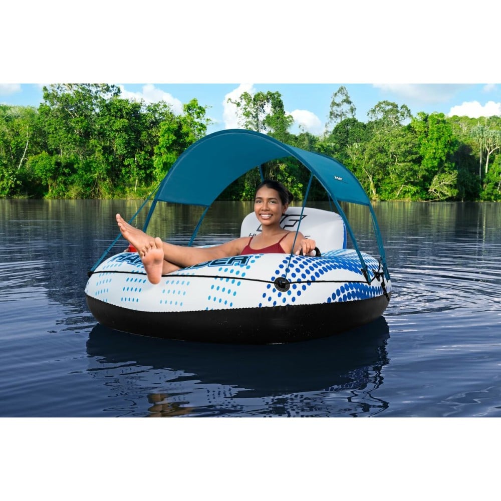 Bestway Bouée Gonflable avec Poignées Rapid Rider avec Parasoleil D137 cm Plage et Piscine 43725