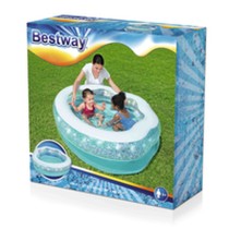 Bestway Aufblasbares Kinderbecken Glänzend 150x125x43 cm +3 Jahre Garten 52489