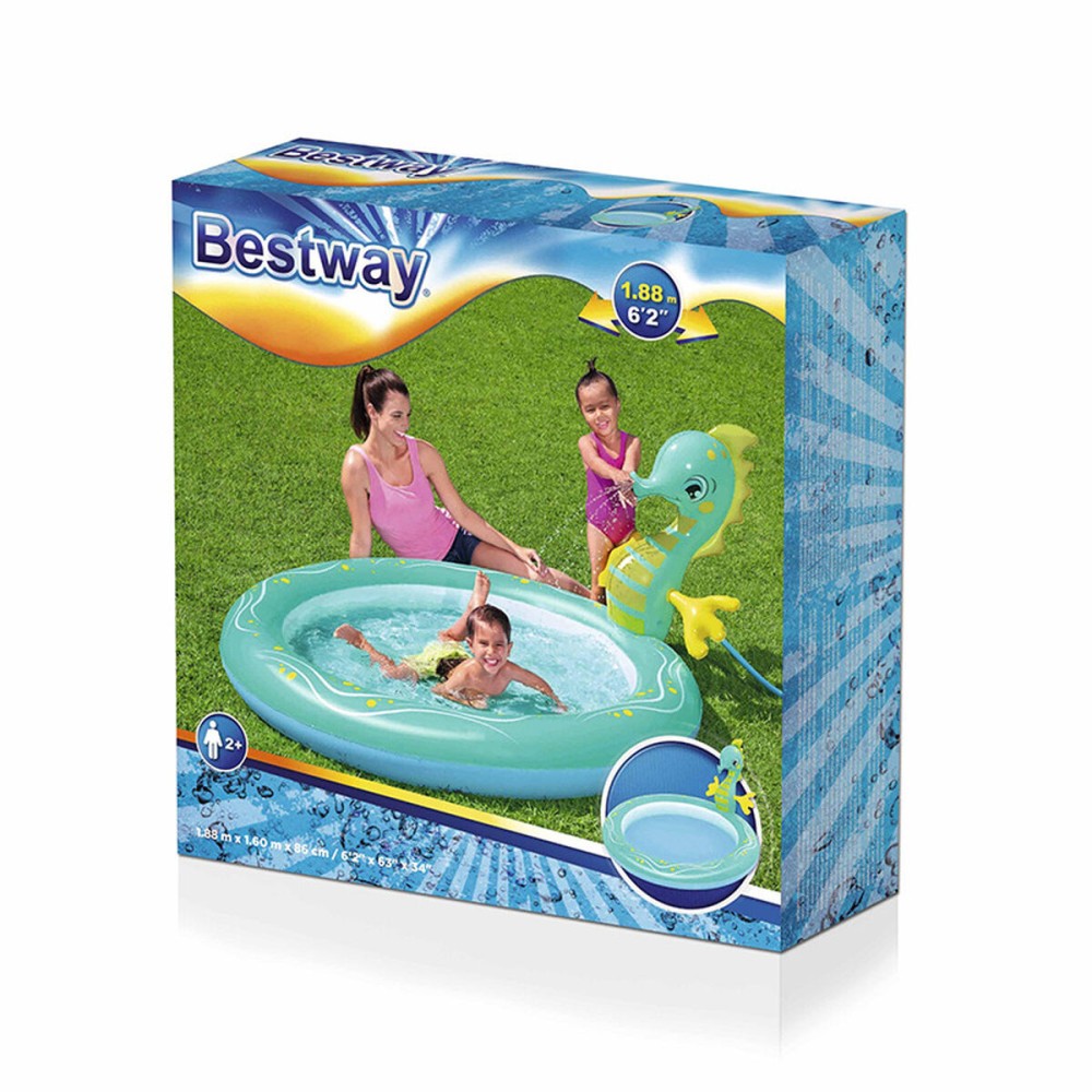 Bestway Aufblasbares Kinderbecken Düsenpferd 188x160x86 cm +2 Jahre Garten 53114