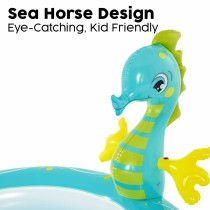 Inflatable Paddling Pool for Children Bestway Sea Horse 188 x 160 x 86 cm