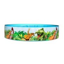 Bestway Piscine Rigide Enfant PVC Dinosaures 244x46 cm +3 Ans Jardin 55001