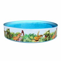 Bestway Piscine Rigide Enfant PVC Dinosaures 244x46 cm +3 Ans Jardin 55001