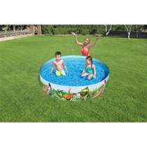 Bestway Piscine Rigide Enfant PVC Dinosaures 244x46 cm +3 Ans Jardin 55001