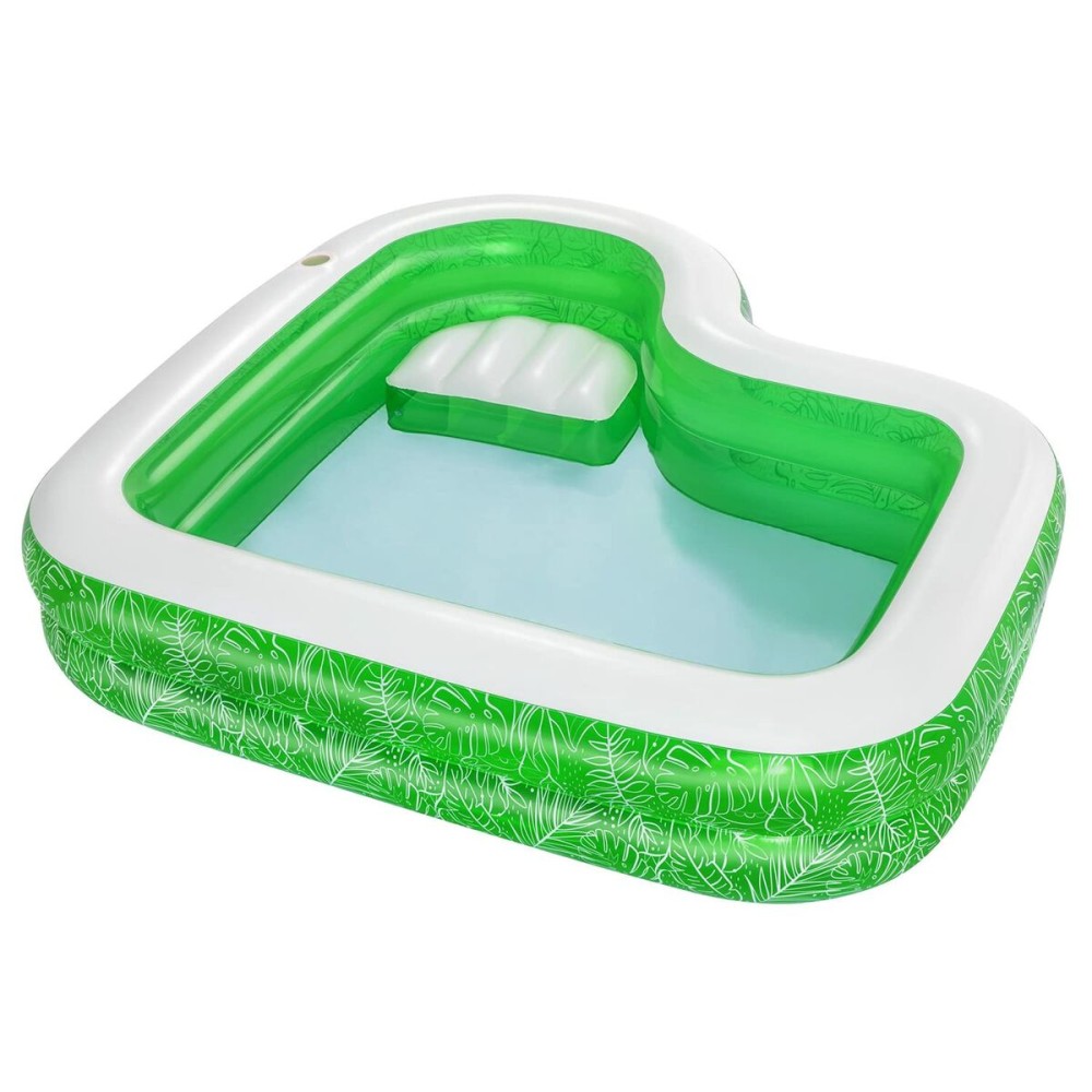 Bestway Piscine Gonflable 2 Chambres Tropicale 231x231x51 cm +6 ans Jardin 54336