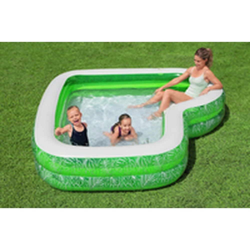 Bestway Piscine Gonflable 2 Chambres Tropicale 231x231x51 cm +6 ans Jardin 54336