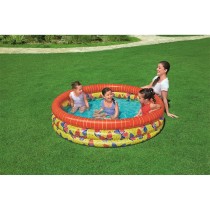 Bestway Aufblasbares Kinderbecken 3 Ringe Schmetterlinge 168x38 cm +2 Jahre Garten 51202