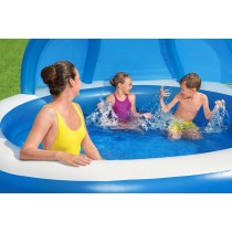 Bestway aufblasbarer Pool 2 Kammern Sonnenschutz 241x241x140 cm +6 Jahre Garten 54337