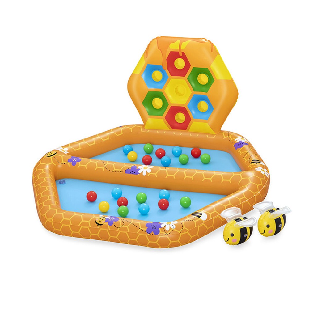 Bestway Bees Piscine Gonflable Enfant avec Balles 127x119x61 cm +12 Mois Jardin 52639