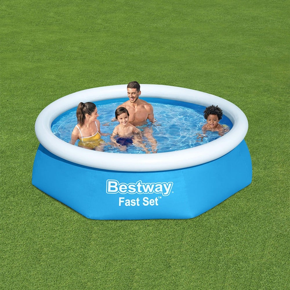 Bestway Aufblasbarer Pool Erwachsene Ring mit Filter 244x61 cm Garten 57450