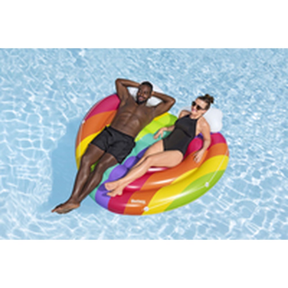 Bestway Aufblasbare Regenbogeninsel 175x163 cm Strand und Pool 43722