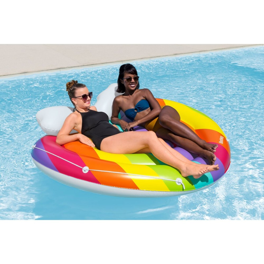 Bestway Aufblasbare Regenbogeninsel 175x163 cm Strand und Pool 43722