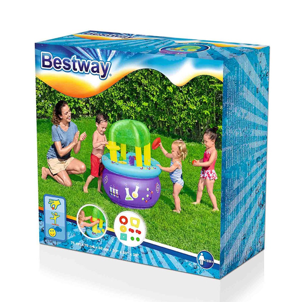 Bestway Table d'Apprentissage Jeux Gonflable 76x76x88 cm +18 Mois Intérieur et Jardin 52573