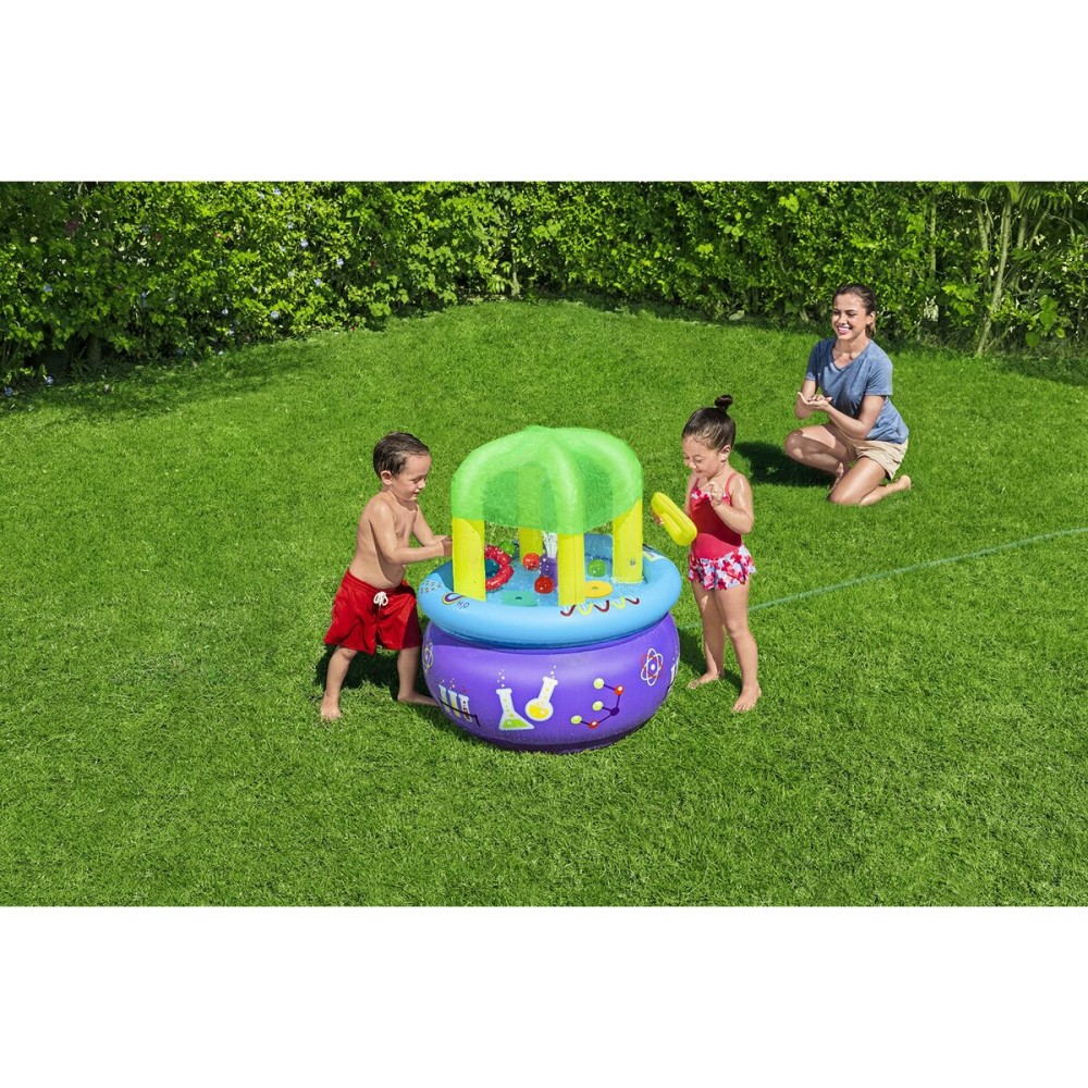 Bestway Table d'Apprentissage Jeux Gonflable 76x76x88 cm +18 Mois Intérieur et Jardin 52573