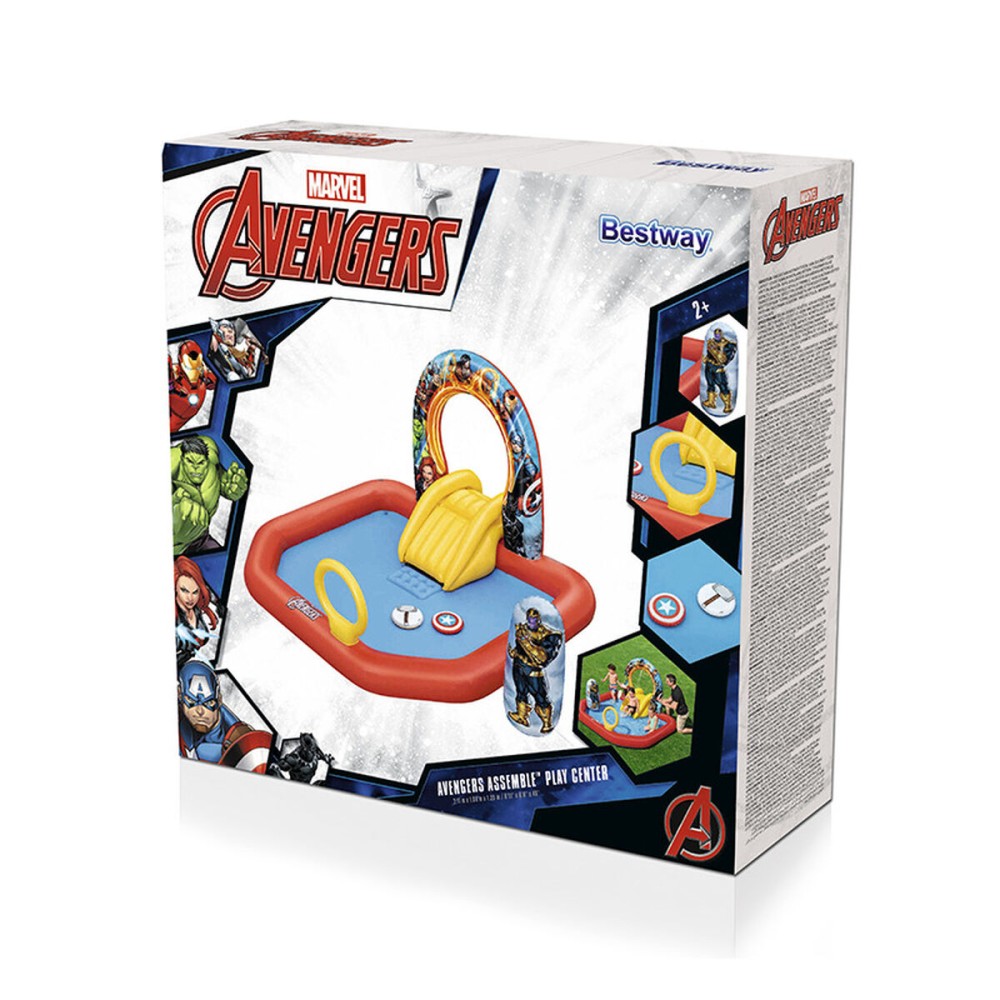 Bestway Piscine Gonflable Parc de Jeux Avengers 211x198x125 cm +2 Ans Jardin 98800