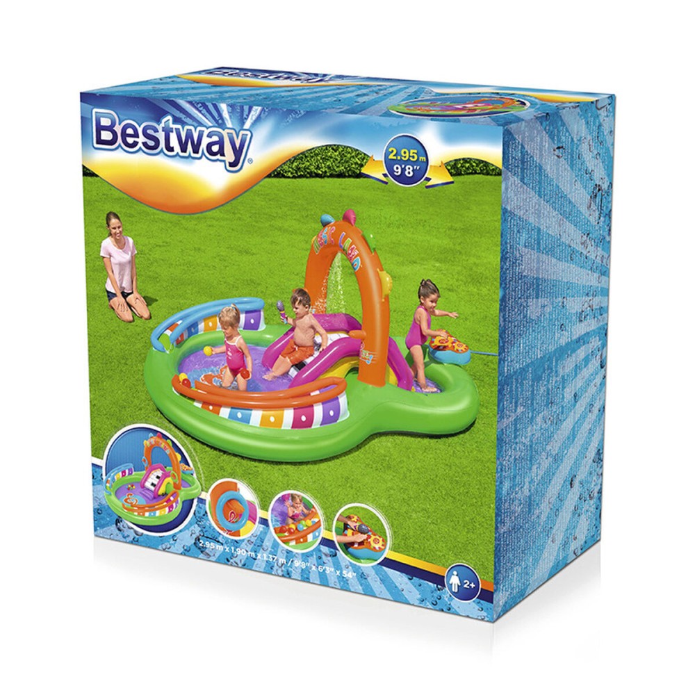 Bestway Piscine Gonflable Parc de Jeux Musical 295x190x137 cm +2 Ans Jardin 53117