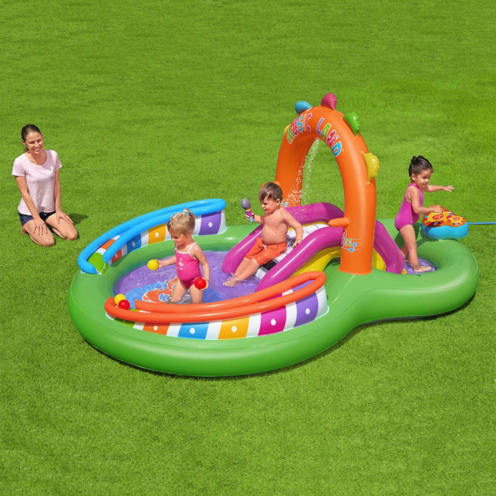 Bestway Piscine Gonflable Parc de Jeux Musical 295x190x137 cm +2 Ans Jardin 53117