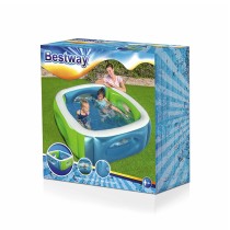 Bestway Piscine Gonflable avec Hublots 168x168x56 cm +6 Ans Jardin 51132