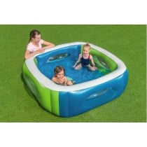 Bestway Aufblasbarer Pool mit Fenstern 168x168x56 cm +6 Jahre Garten 51132