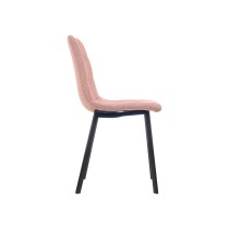 Chaise Rose Tissu 45 x 89 x 53 cm Élégant (4 Unités)