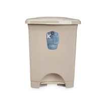 Poubelle à pédale Beige Plastique 10 L (8 Unités)