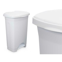 Poubelle à pédale Blanc Plastique 50 L (3 Unités)