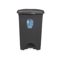 Poubelle à pédale Anthracite Plastique 50 L (3 Unités)