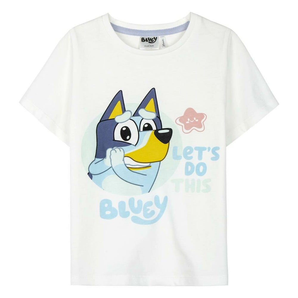 Child's Short Sleeve T-Shirt Bluey White