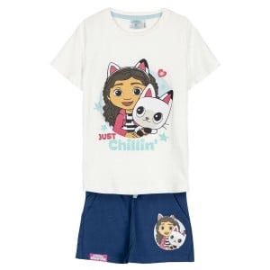 Pyjama Enfant Gabby's Dollhouse Bleu Beige