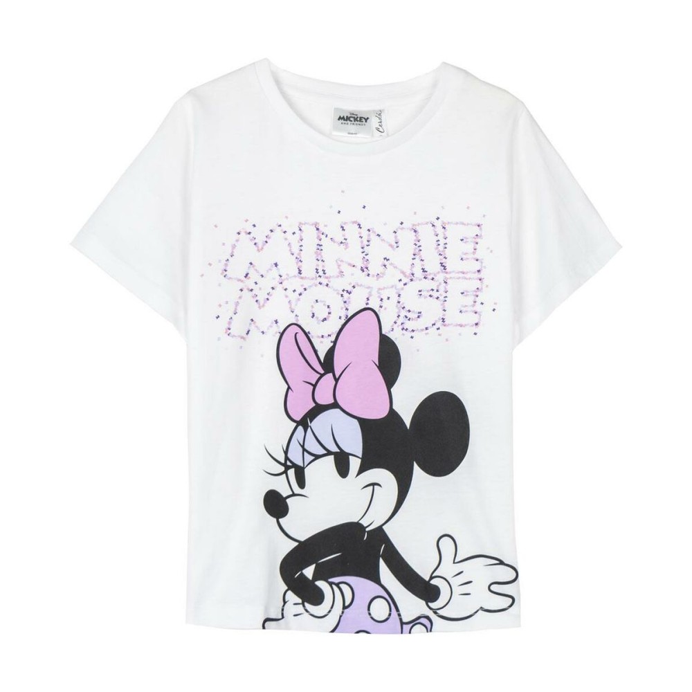 Kurzarm-T-Shirt für Kinder Minnie Mouse Weiß