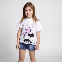 T shirt à manches courtes Enfant Minnie Mouse Blanc